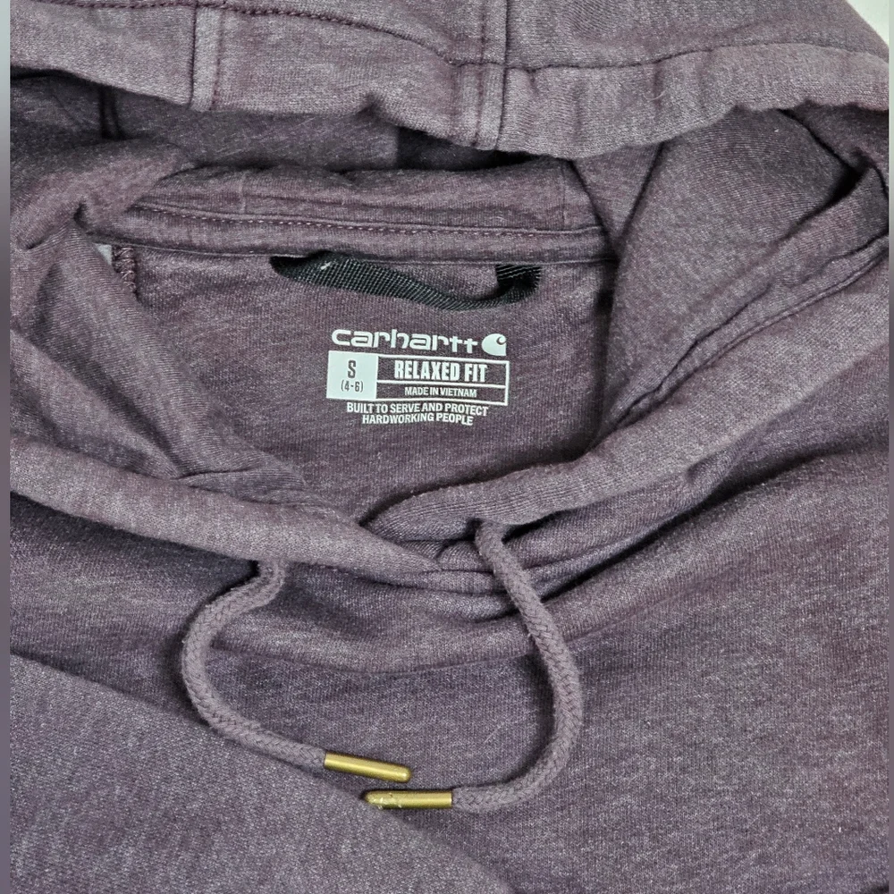 Carhartt Women's Relaxed Fit Hoodie Small TS2790-W Purple EUC - Picture 9 of 12